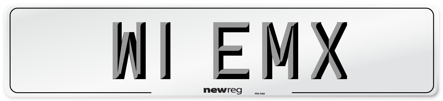 W1 EMX Number Plate from New Reg